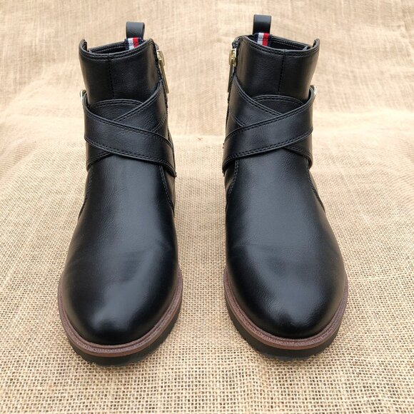 Tommy Hilfiger Women's Ankle Boot 6 M Black Excellent - Picture 4 of 6